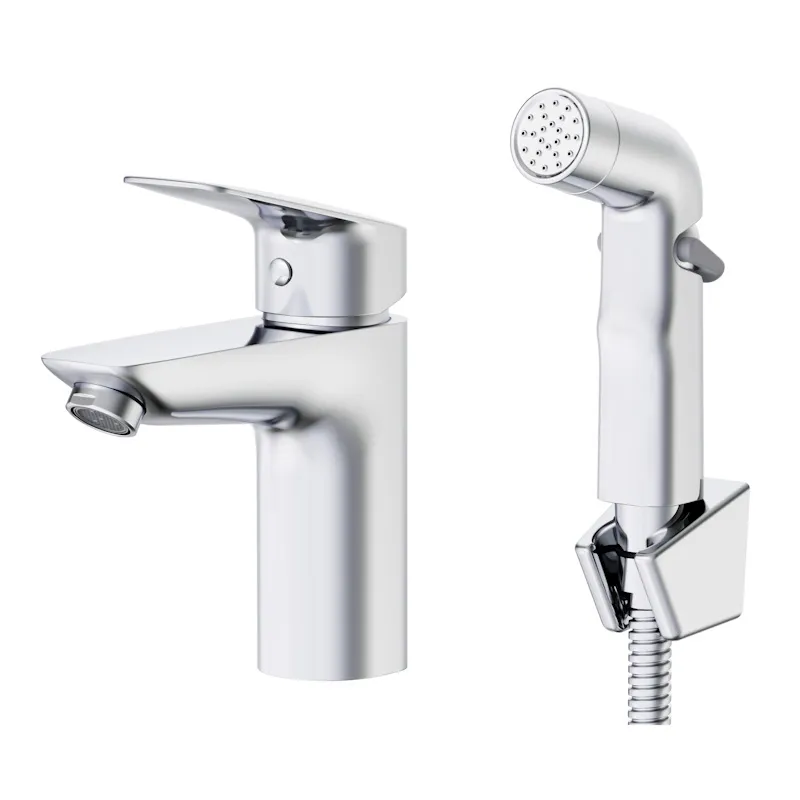 Смеситель для раковины с гигиеническим душем Esko KG27H, хром