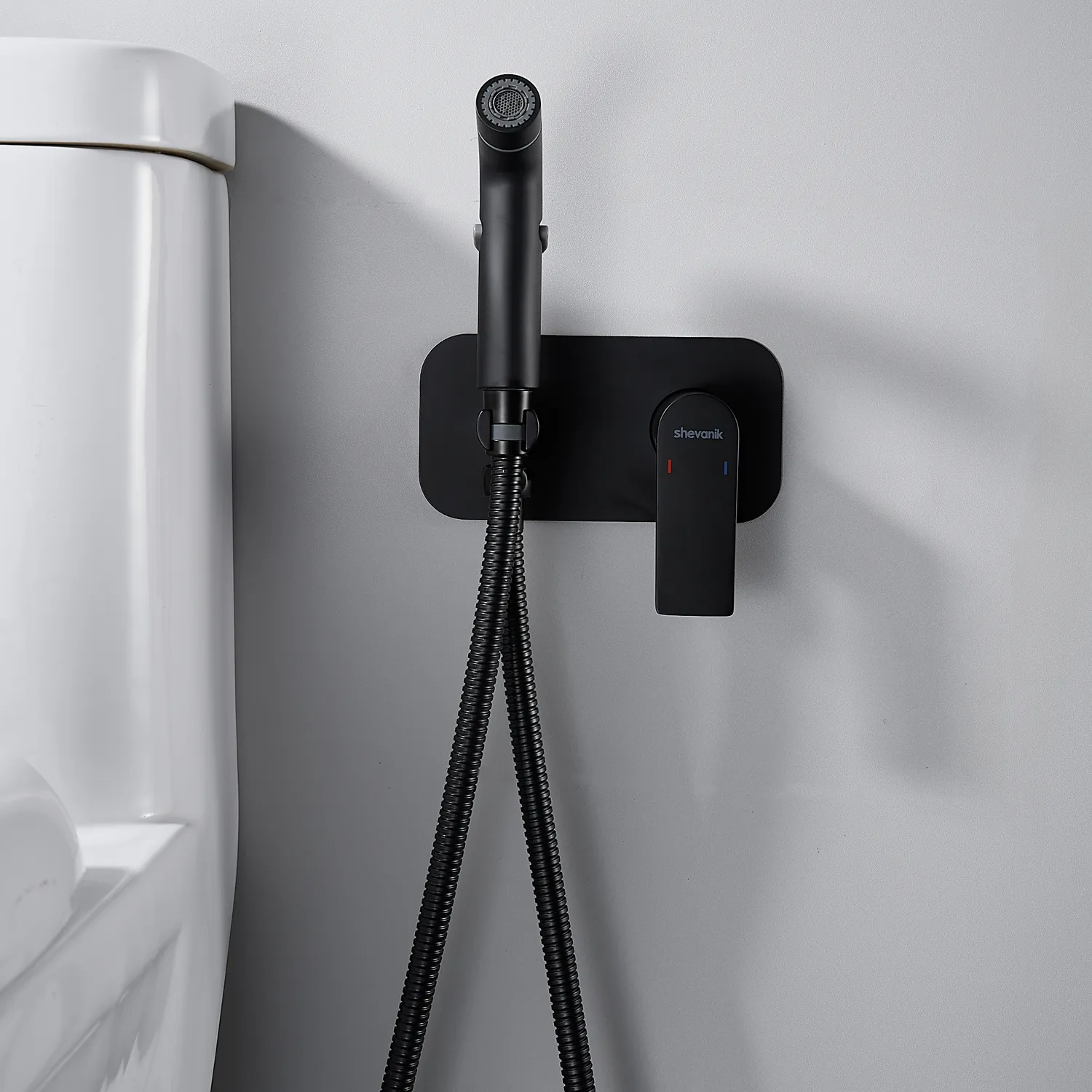 Гигиенический душ со смесителем Shevanik S4105H, черный