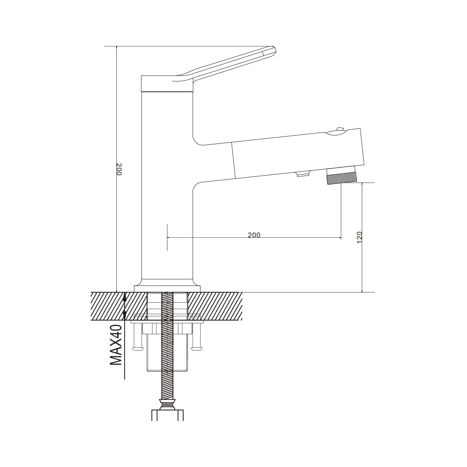 Смеситель для раковины многофункциональный Raffine F281H, черный