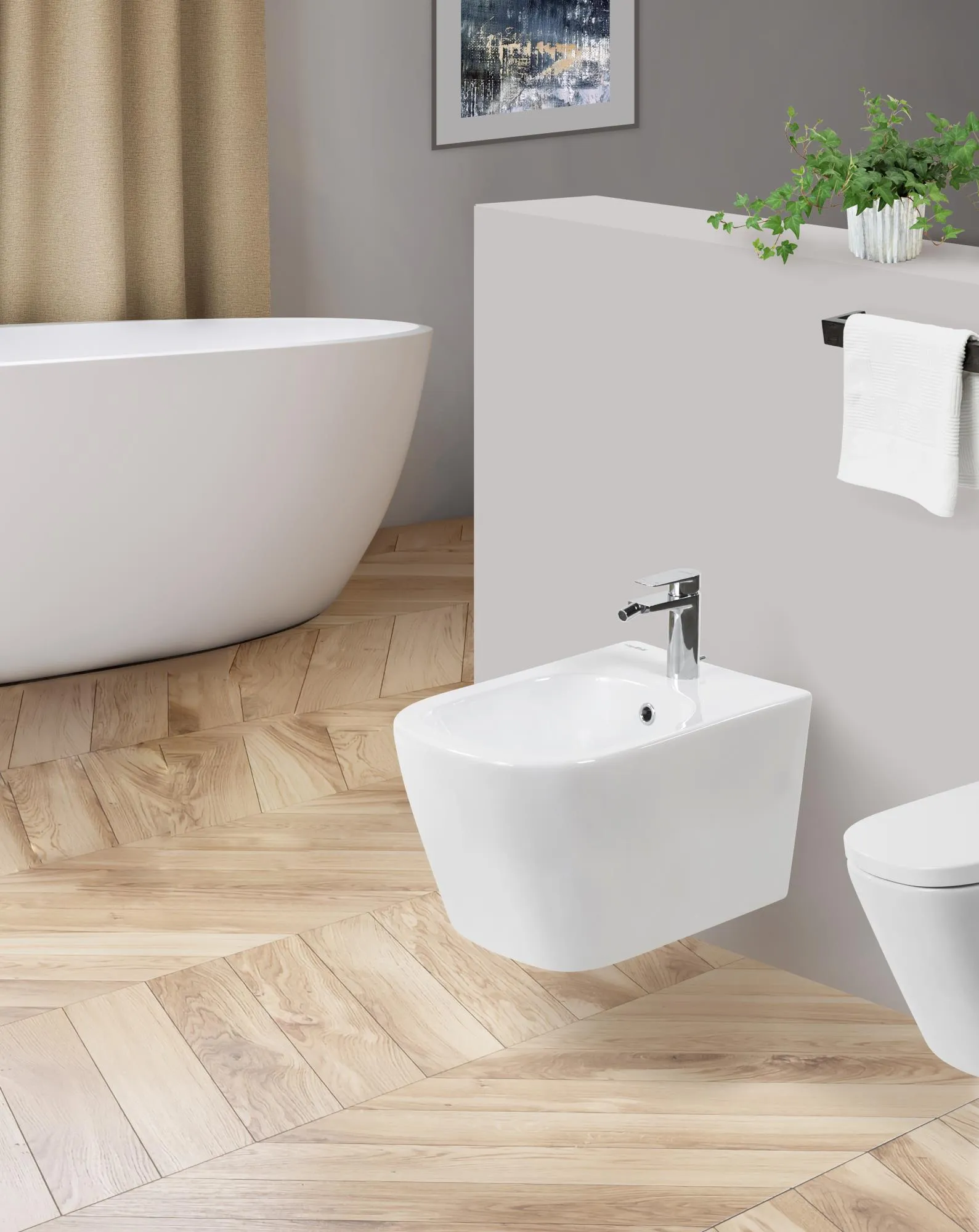 Биде подвесное BelBagno Albano, белый (BB120BH)