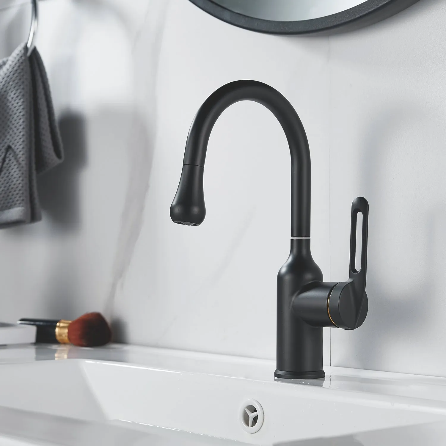 Смеситель для раковины Raffine F101H, черный