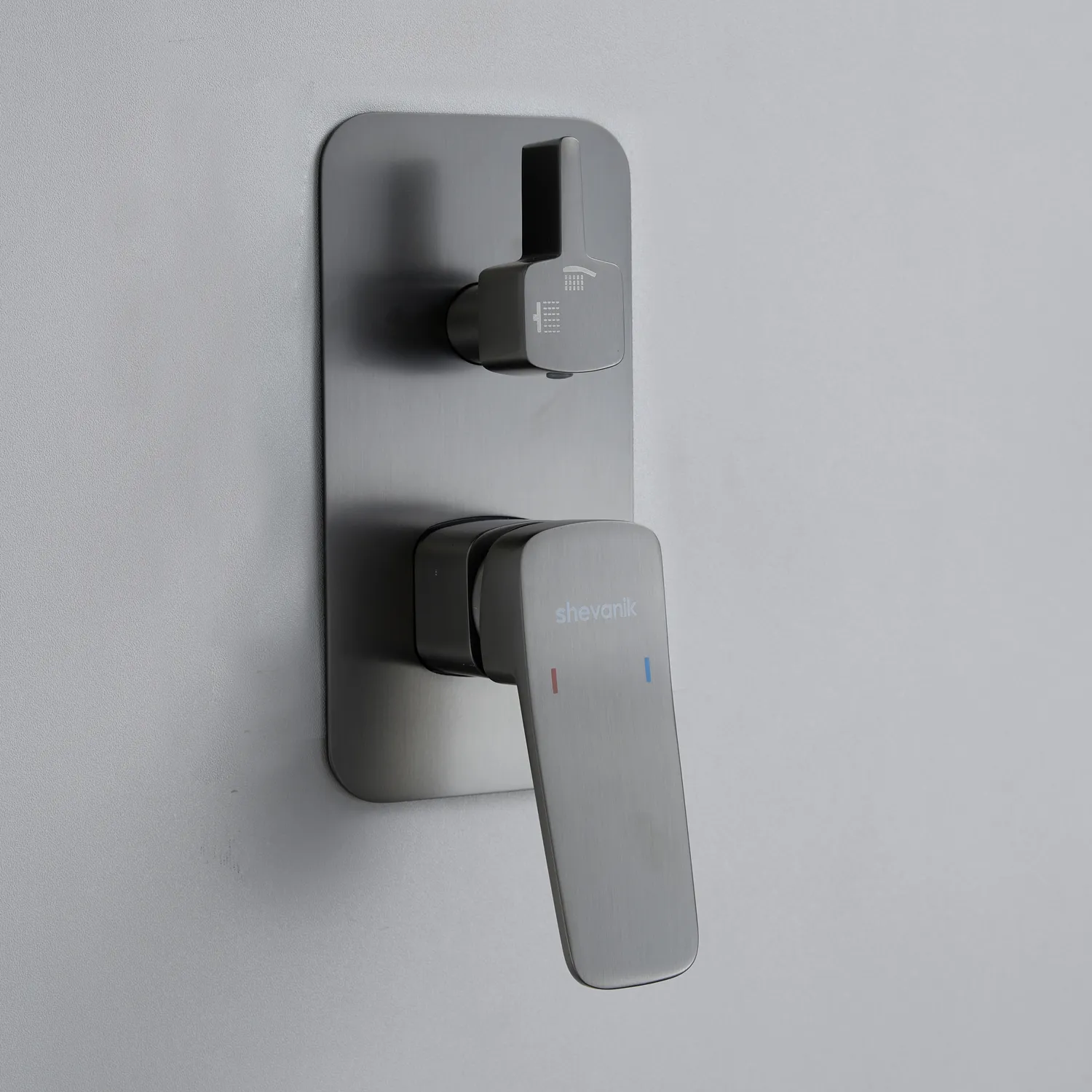 Душевая система встраиваемая Shevanik S9935T, оружейная сталь