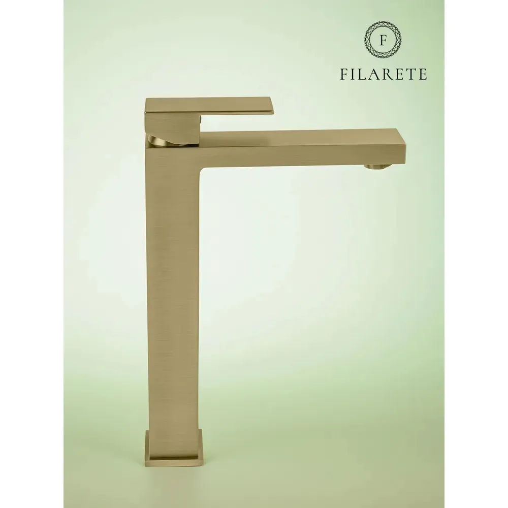 Смеситель для раковины высокий FILARETE Fing FL6040MG, матовое золото