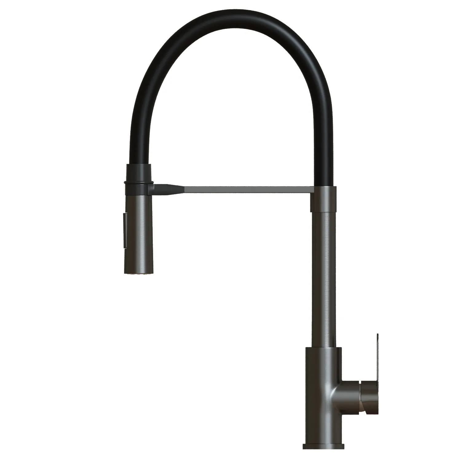 Смеситель для кухни 35k MIXLINE МЛНС-0402Г (MLSS-0402BL)черн.гиб. изл магнит, п/гайку ЧЕРНЫЙ ГРАФИТ (556021)