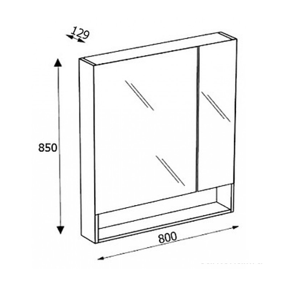 Зеркальный шкаф roca gap