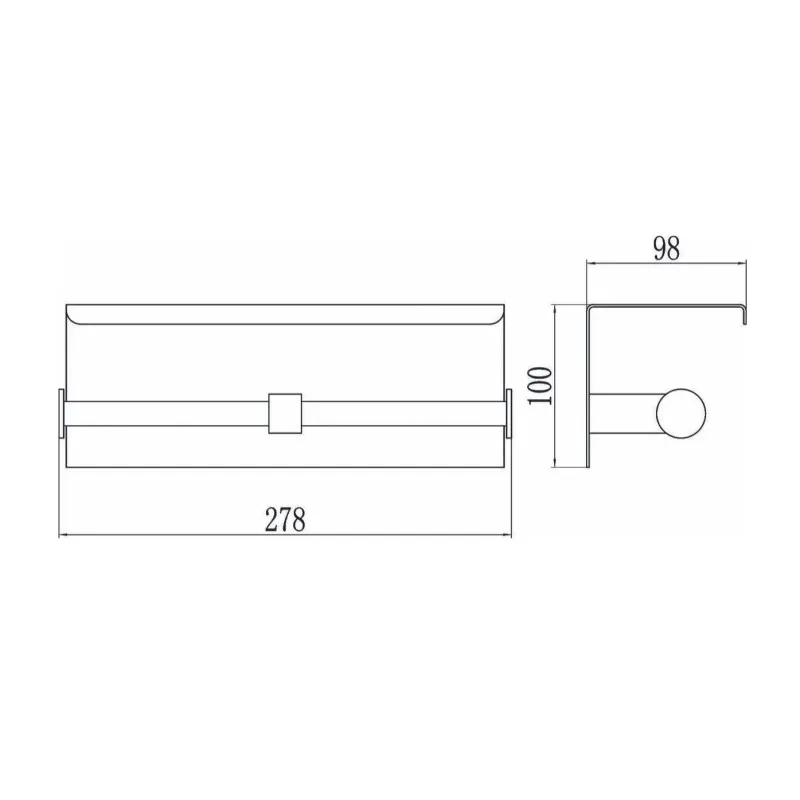 Держатель для туалетной бумаги D-Lin D201507-2, черный