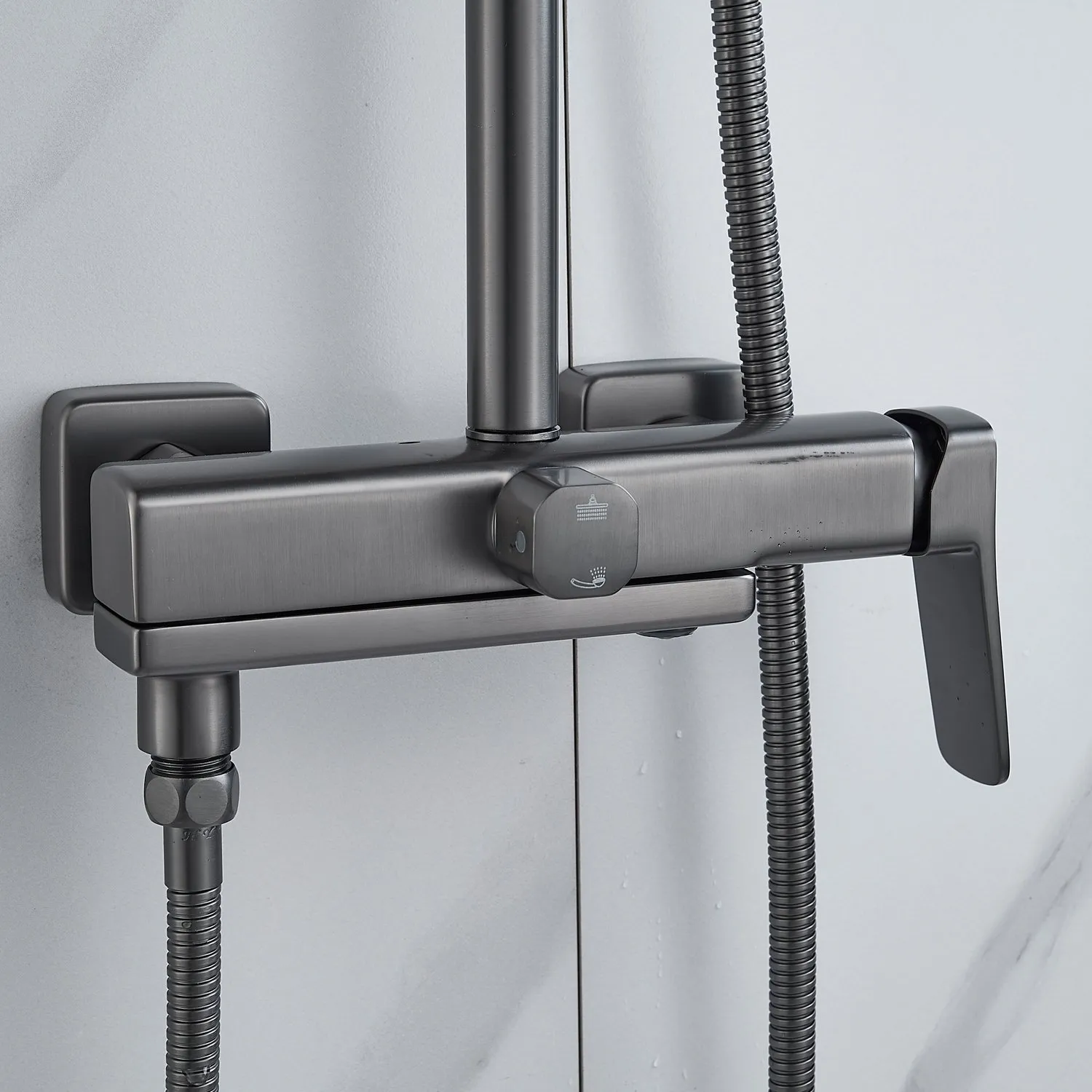 Душевая система Raffine F3699T, оружейная сталь