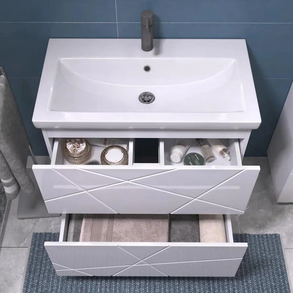 Тумба с раковиной напольная VIGO Geometry 025, 80 см