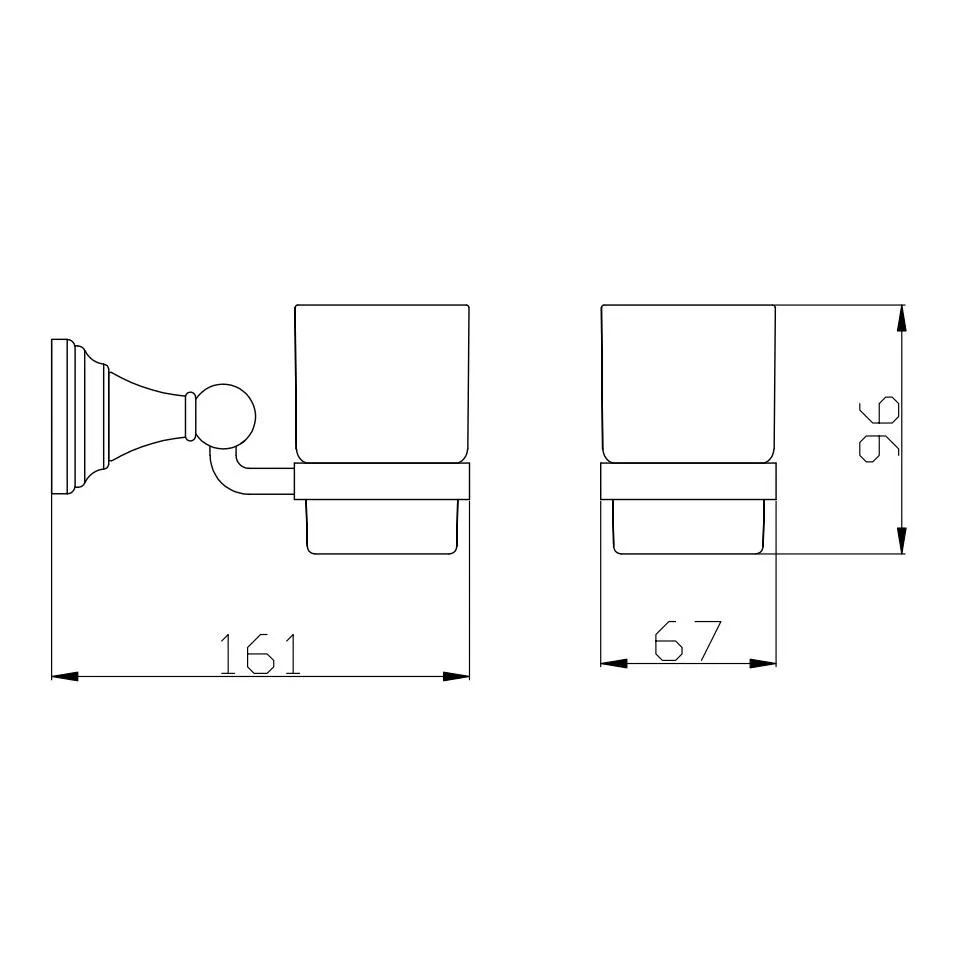 Стакан для ванной комнаты Rav Slezak MORAVA MKA0201, хром