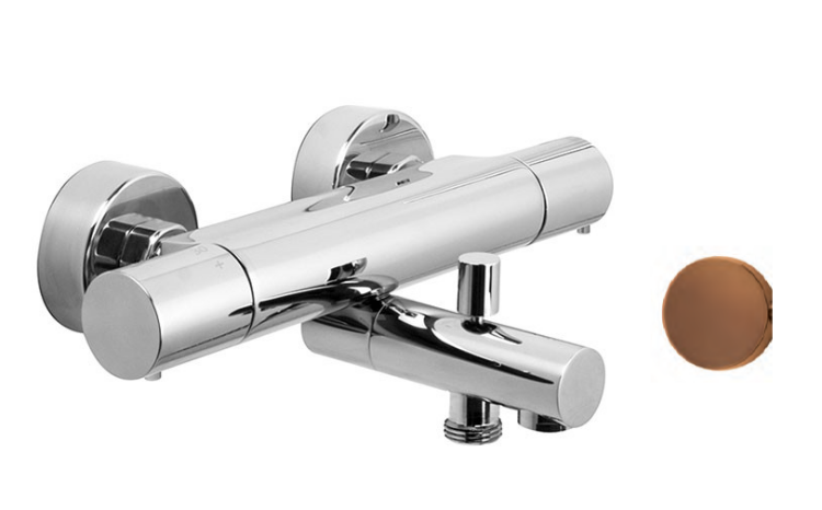 Смеситель для ванны и душа Fima Carlo Frattini Fimatherm, бронза брашированная янтарная (F4284/1ZS)