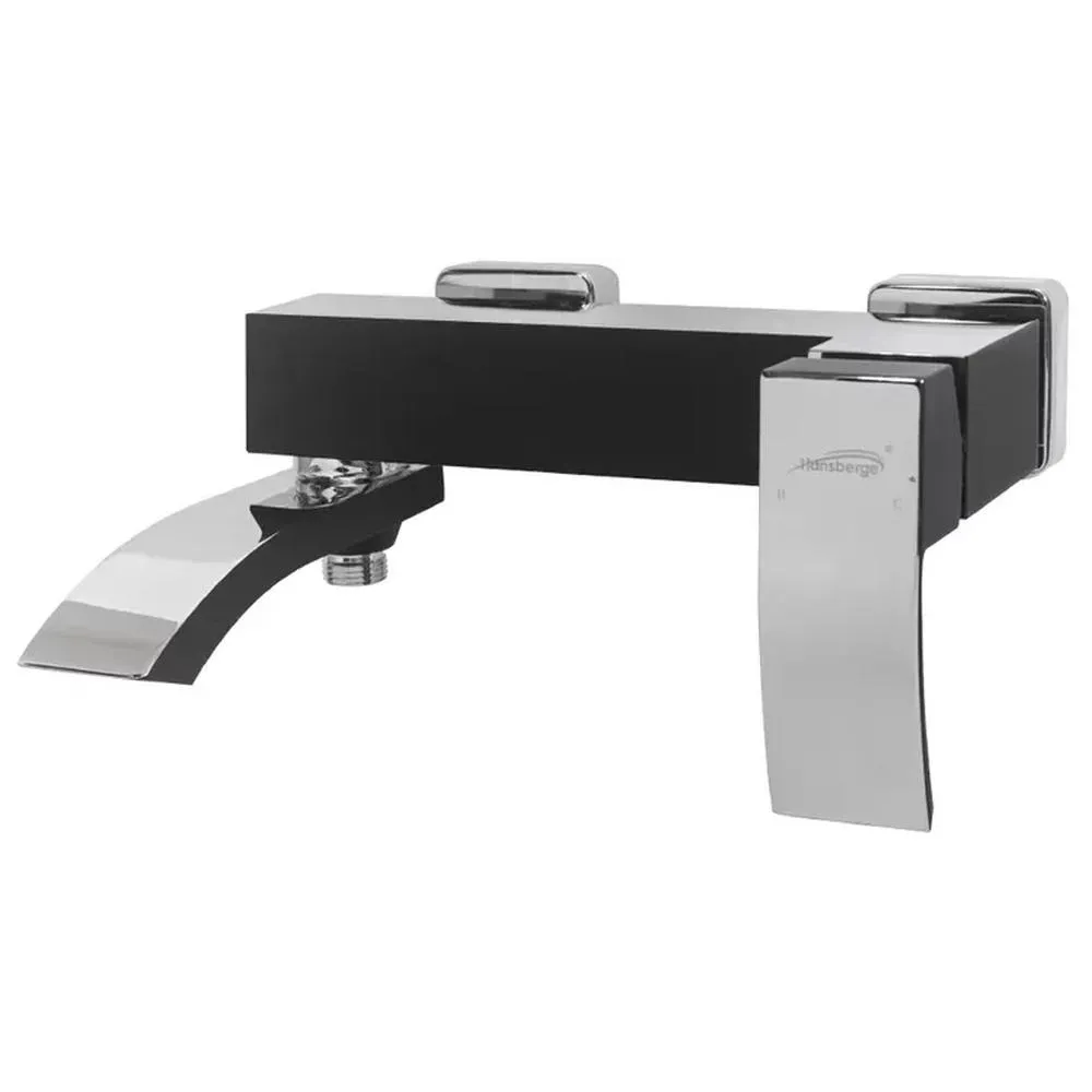 Набор для ванны 3 в 1 Hansberge H7077BC, черный/хром