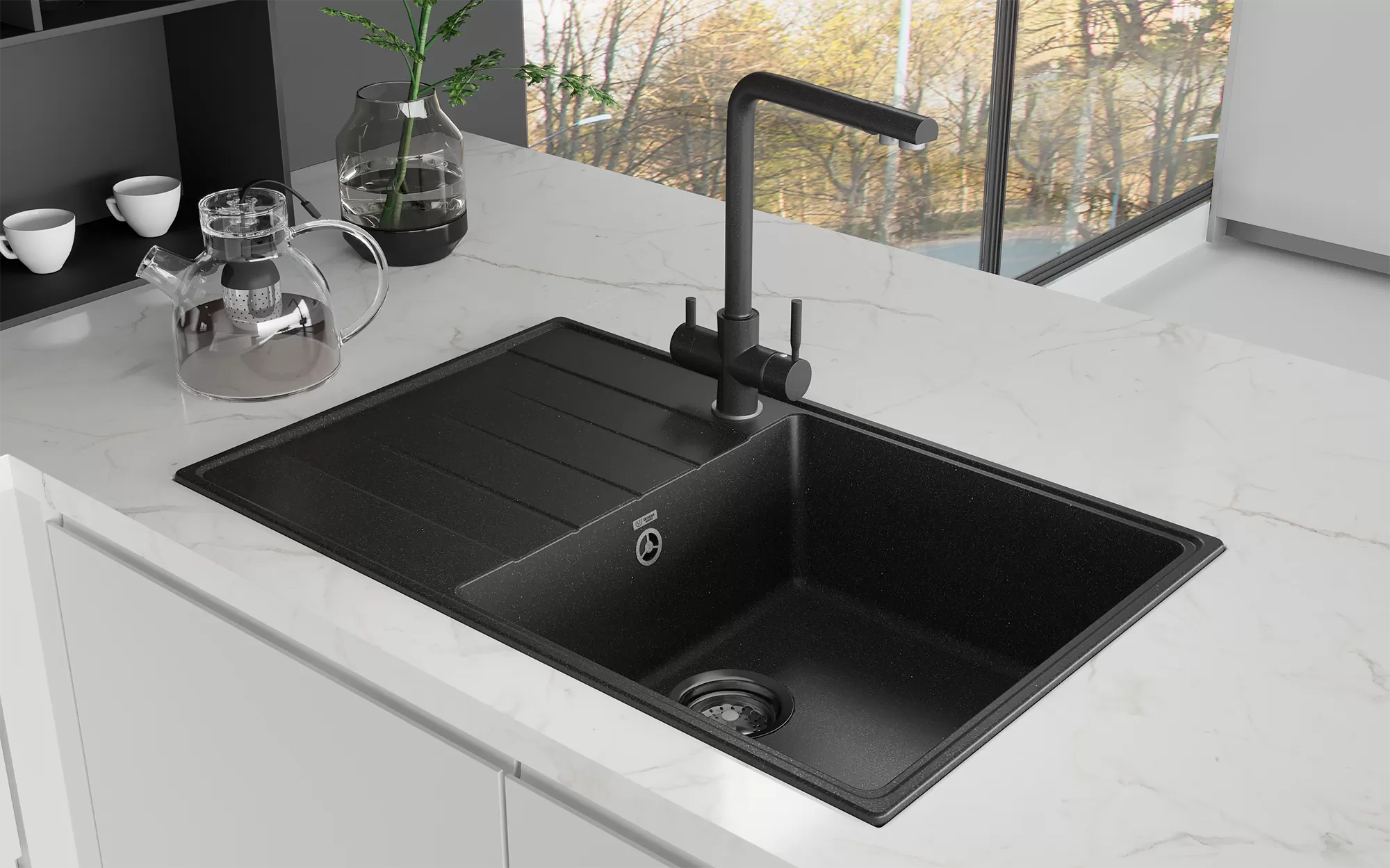 Мойка ULGRAN Quartz асфальт (Prima 780-09)