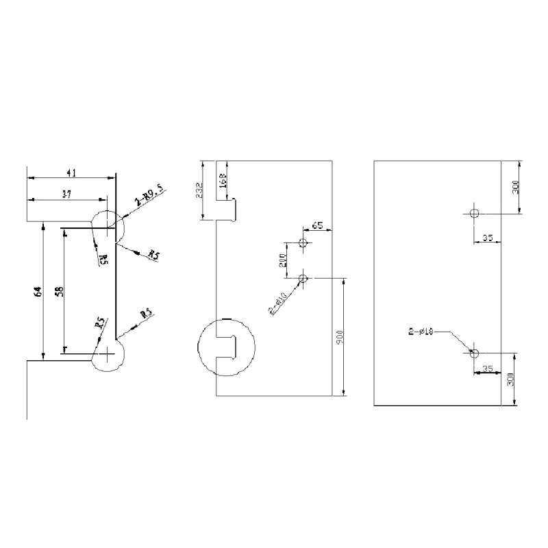 Петля для стеклянных ограждений Bronze de Luxe 1818, бронза