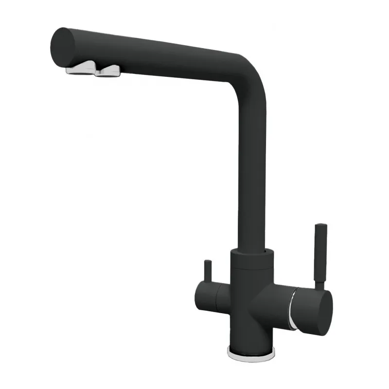 Смеситель для кухни с подключением фильтра Dr. Gans Акцент 339.06H.2123.411, графит