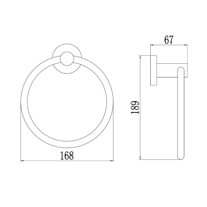 Держатель для полотенец кольцевой Savol S-005660H