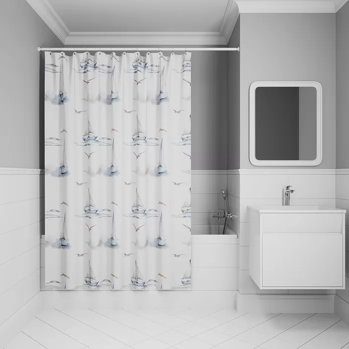 Штора для ванной IDDIS 200x180 см, Полиэстер (BO02P18i11)