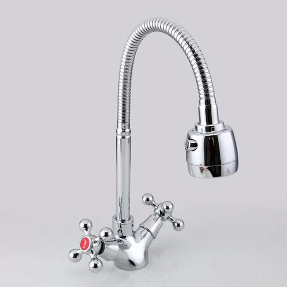 Смеситель для кухни с гибким изливом и режимом душ FRAP F4319, хром