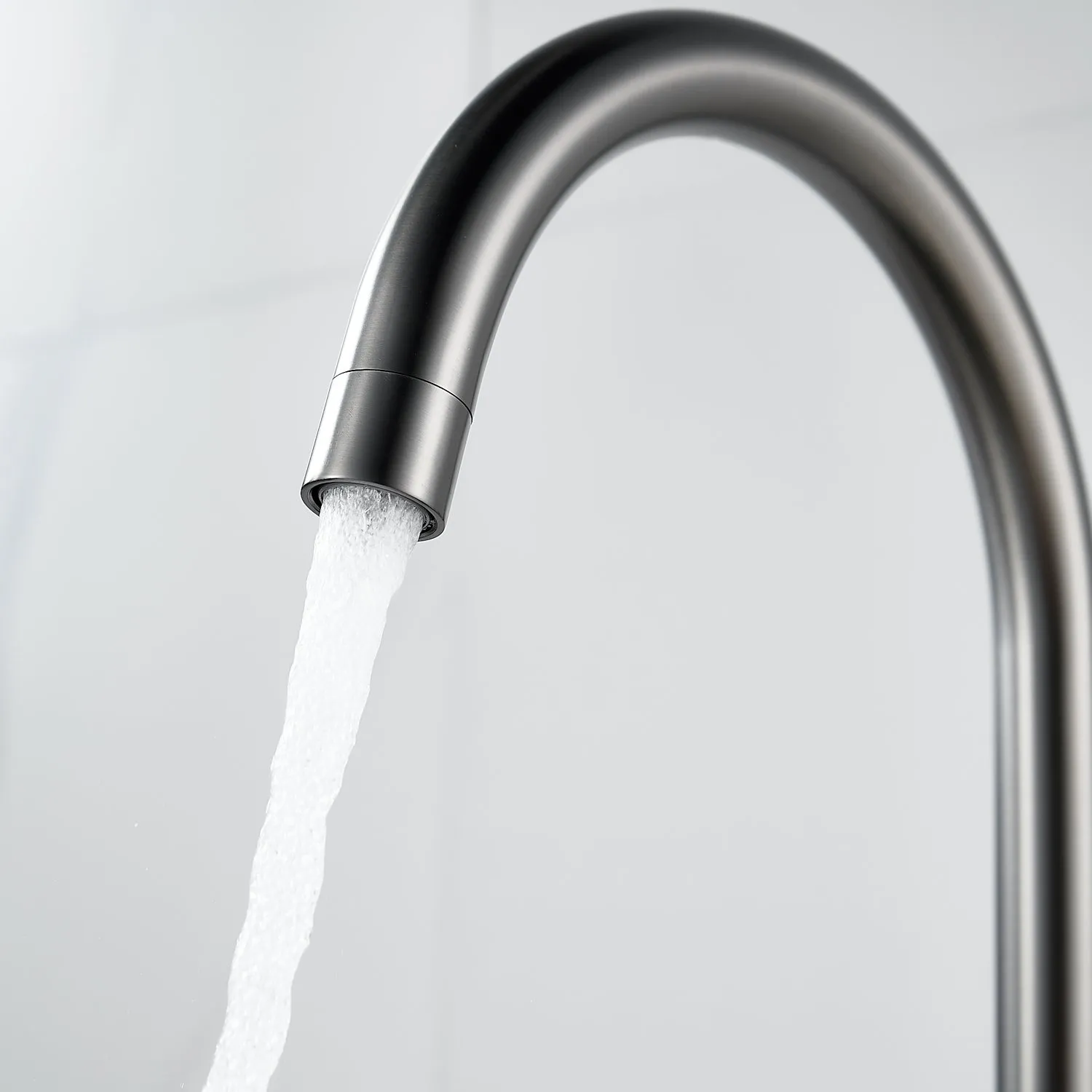 Смеситель для кухни с подключением фильтра воды Raffine F108T, оружейная сталь