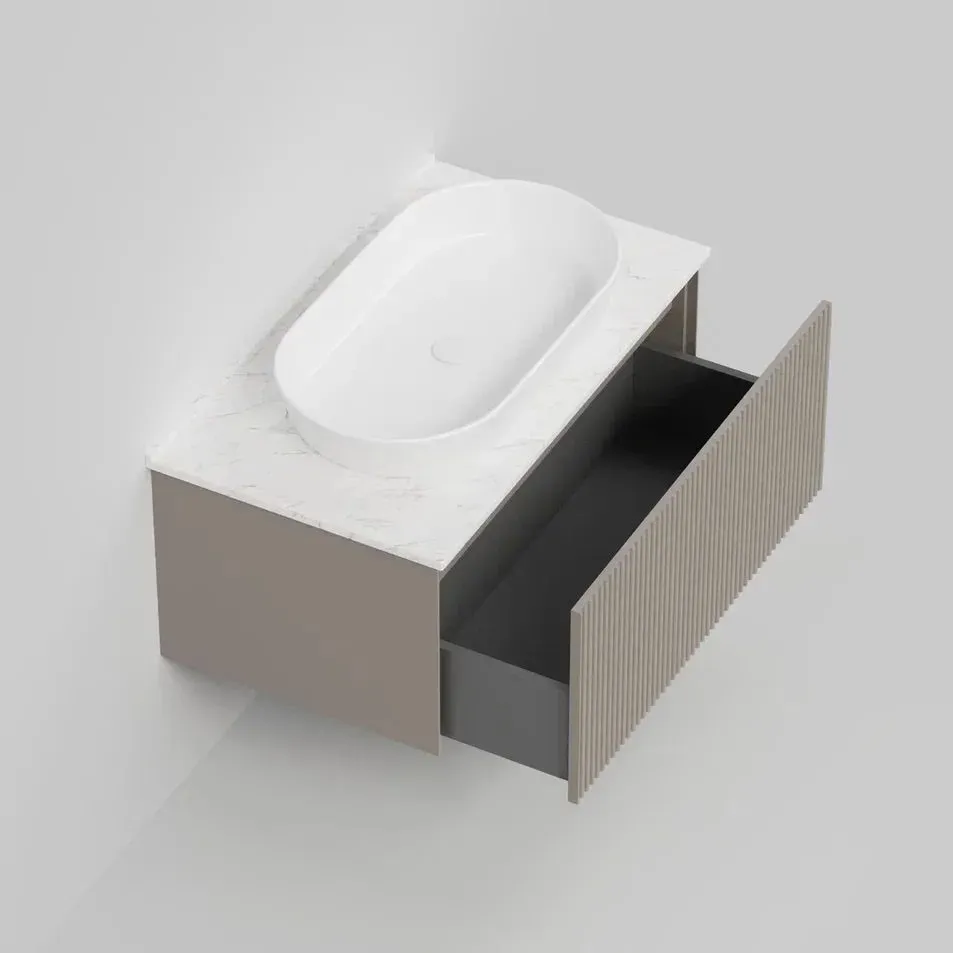 Тумба под раковину подвесная La Fenice Terra FNC-01-TER-C-80, бежевая