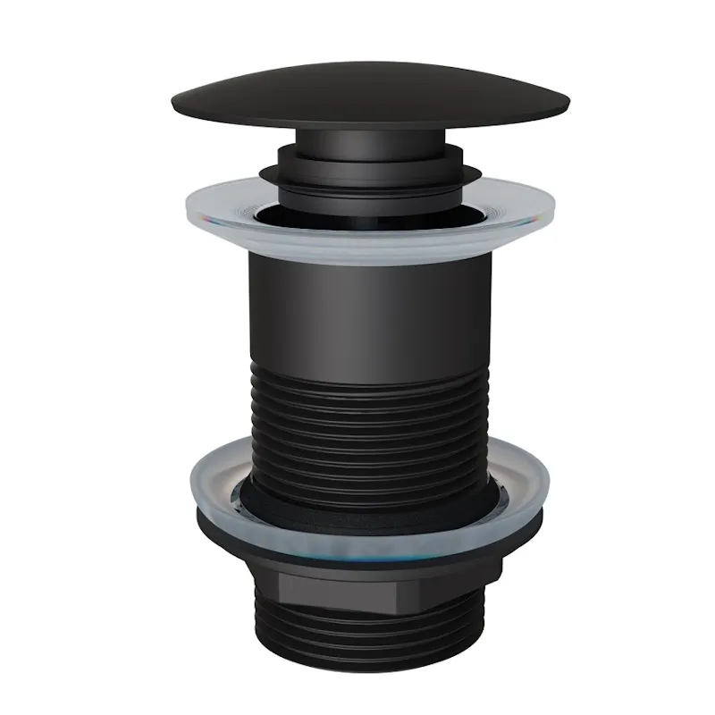 Донный клапан для раковины без перелива Knotlor BM9010BL, черный
