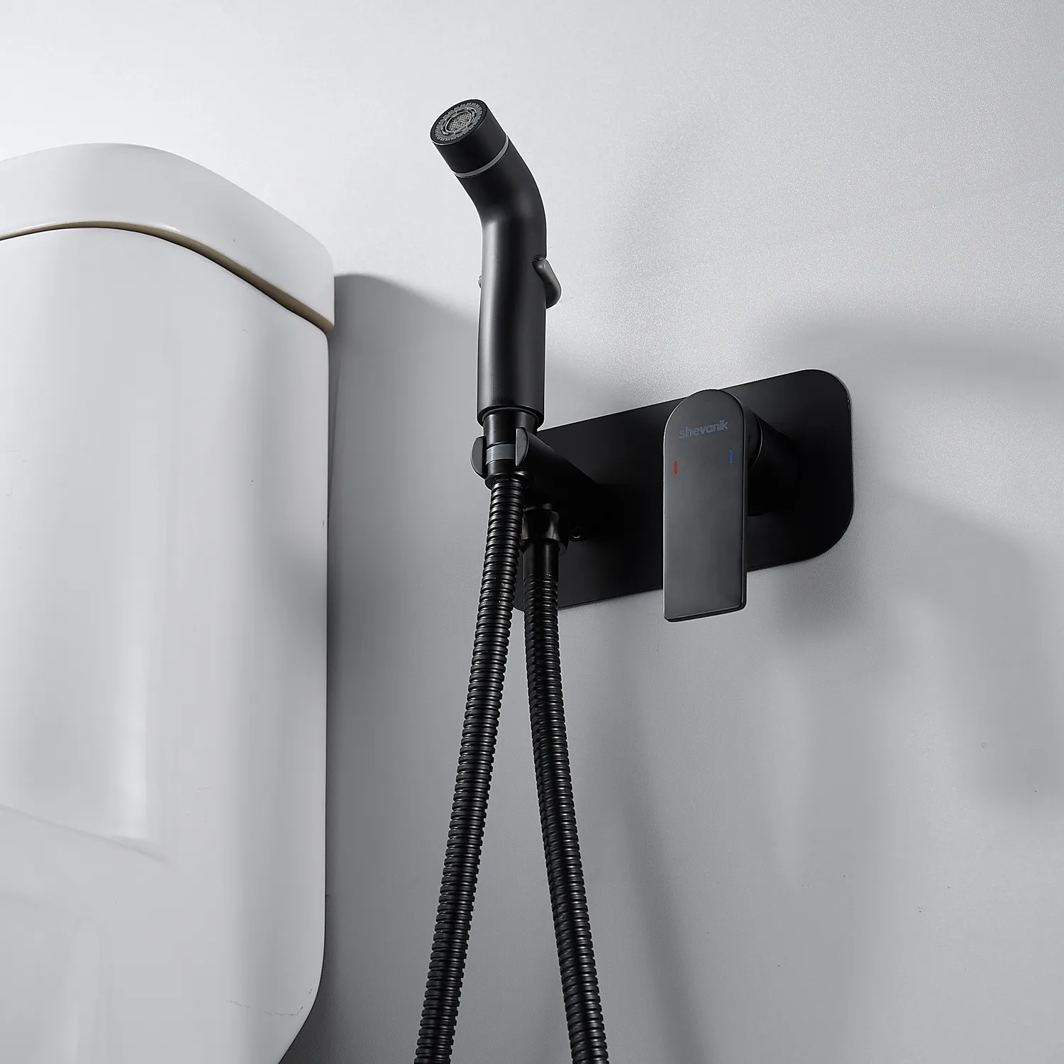 Гигиенический душ со смесителем Shevanik S4105H, черный