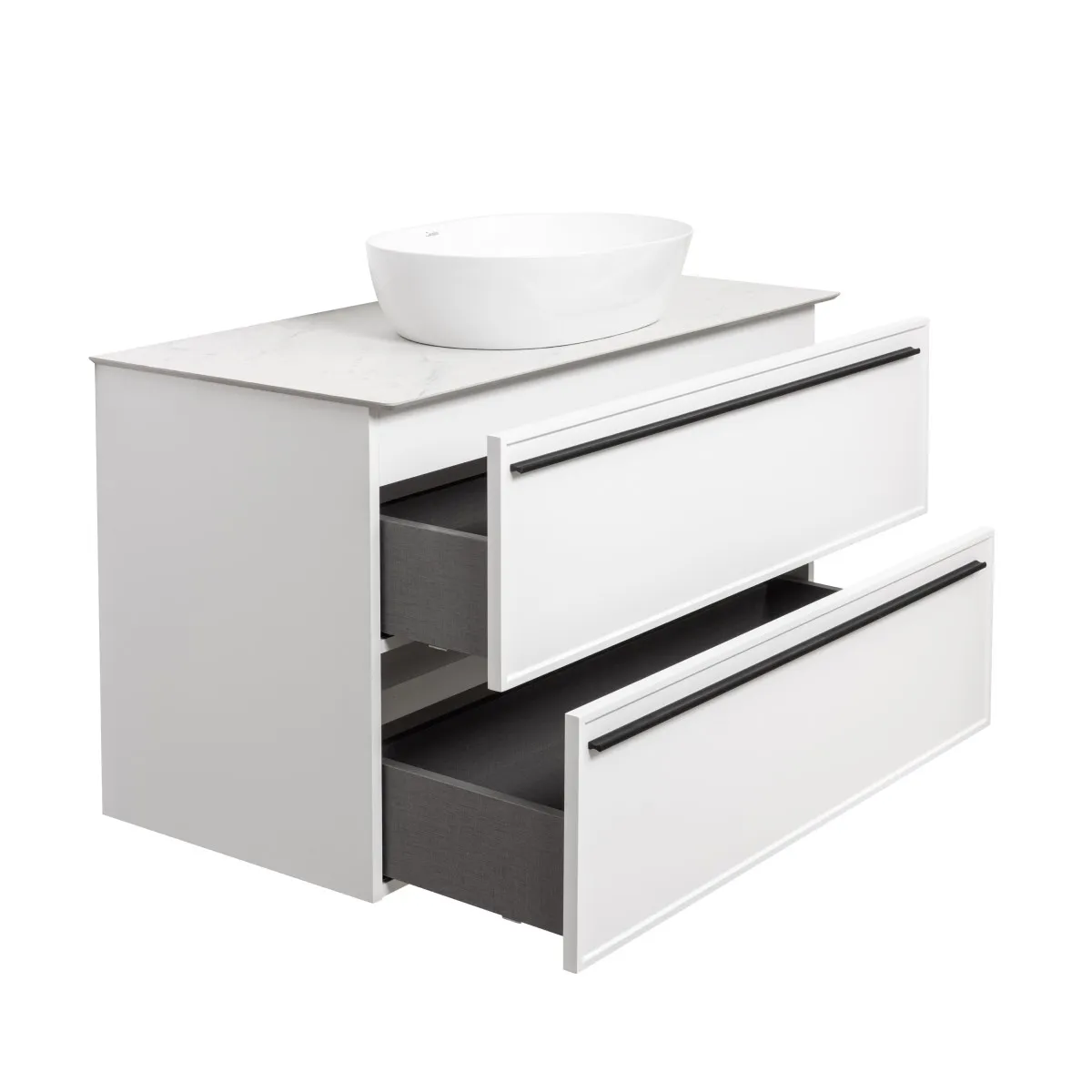 Тумба под раковину подвесная La Fenice Elba TWIN FNC-01-ELB-B-100-2, белая