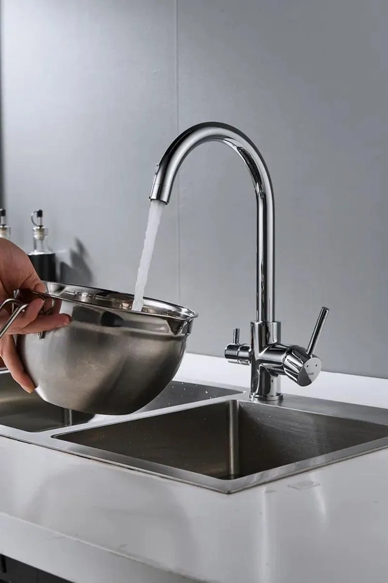 Смеситель для кухни с подключением фильтра Shevanik S128, хром