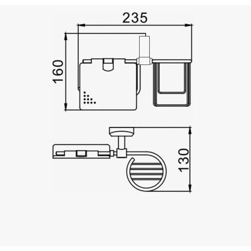 Держатель для туалетной бумаги D-Lin D242330, хром