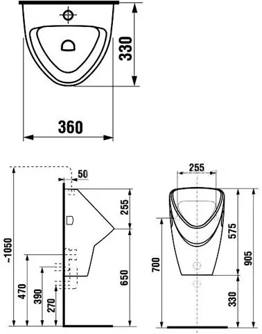Писсуар Jika Livo с внешним подводом воды 4020.1.000.000.1