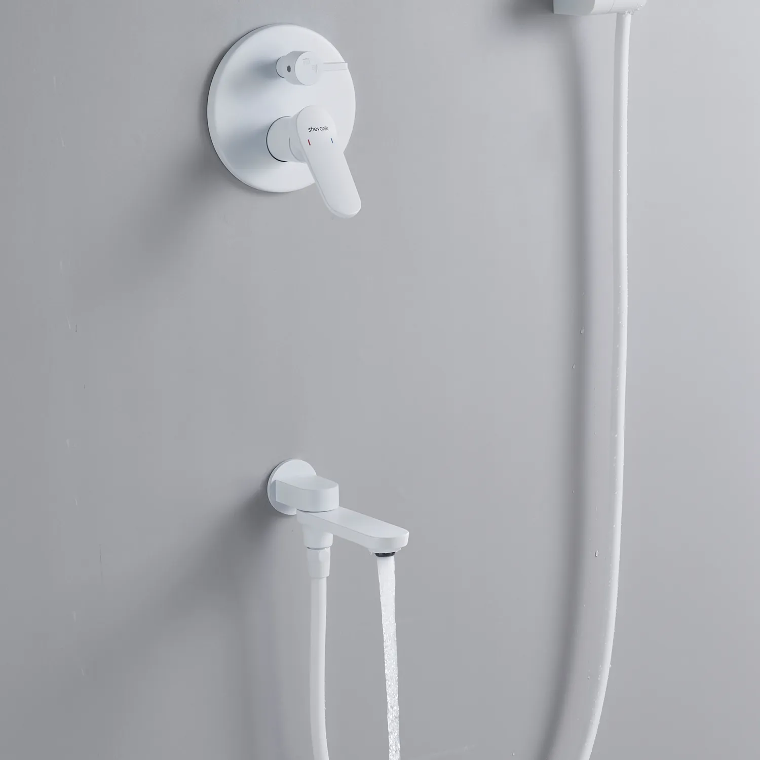Душевая система встраиваемая Shevanik S4335C, белый