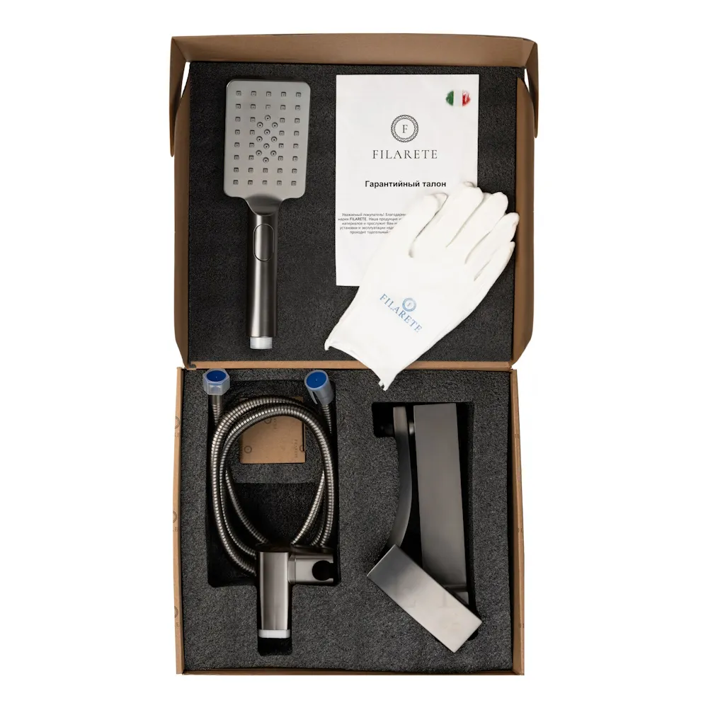 Смеситель для ванны FILARETE Waterfall FL2110BG, графит