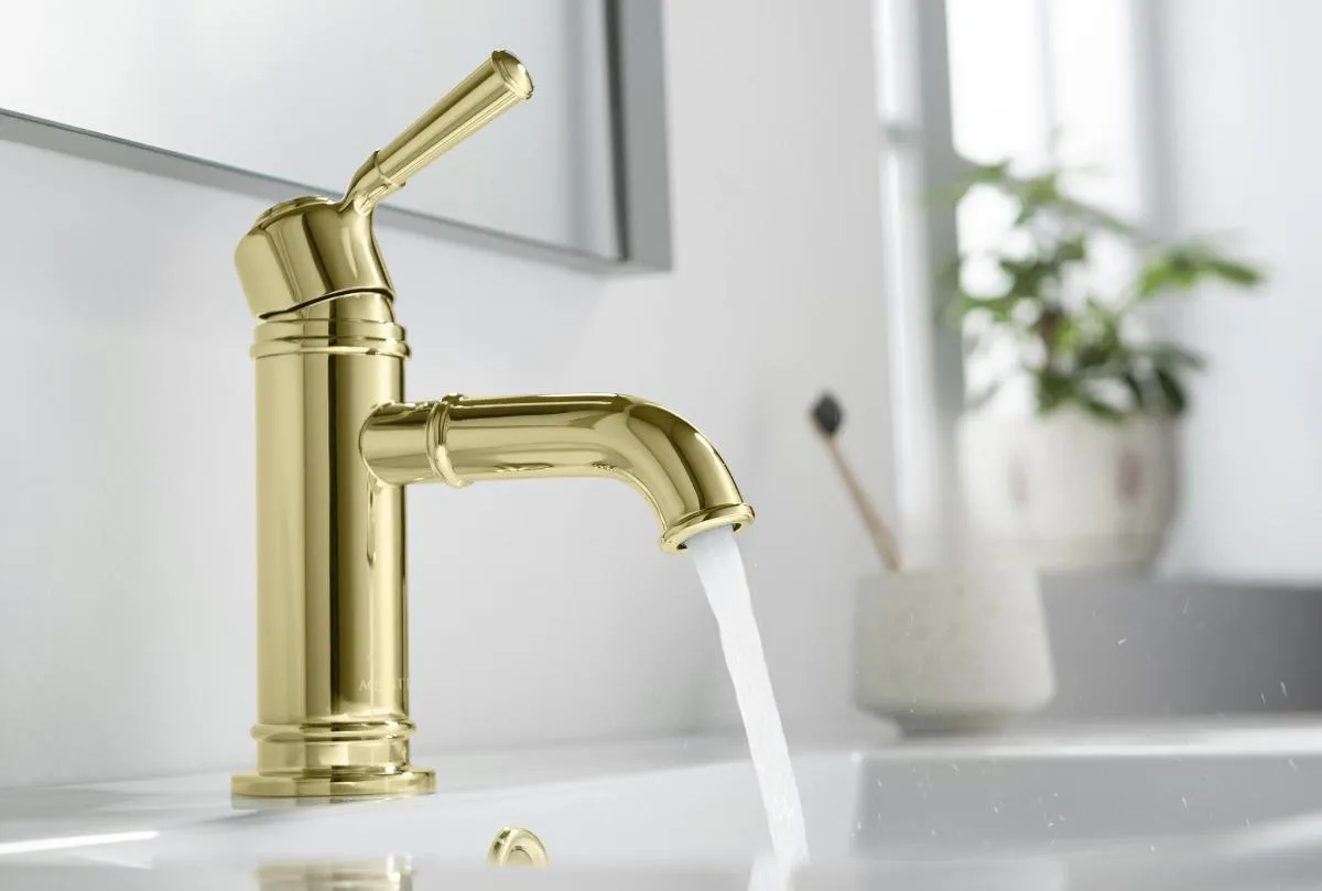 AQ1510PG КЛАССИК смеситель для раковины 72, без донного клапана, полир. золото
