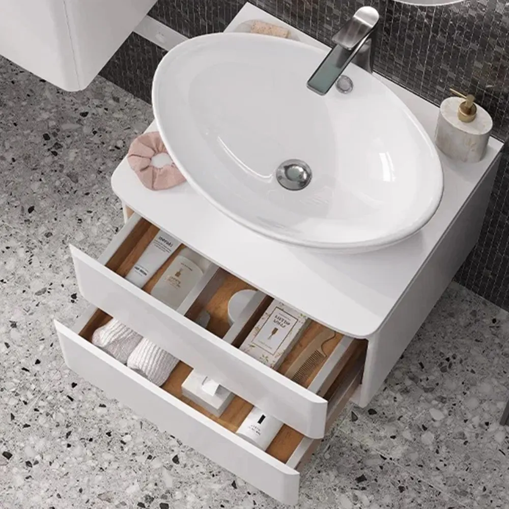 Тумба с раковиной подвесная Velvex Luna tp.LUN.60.2Y, 60 см