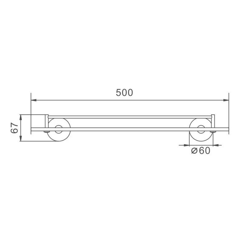 Полка стеклянная D-Lin D260280, сталь