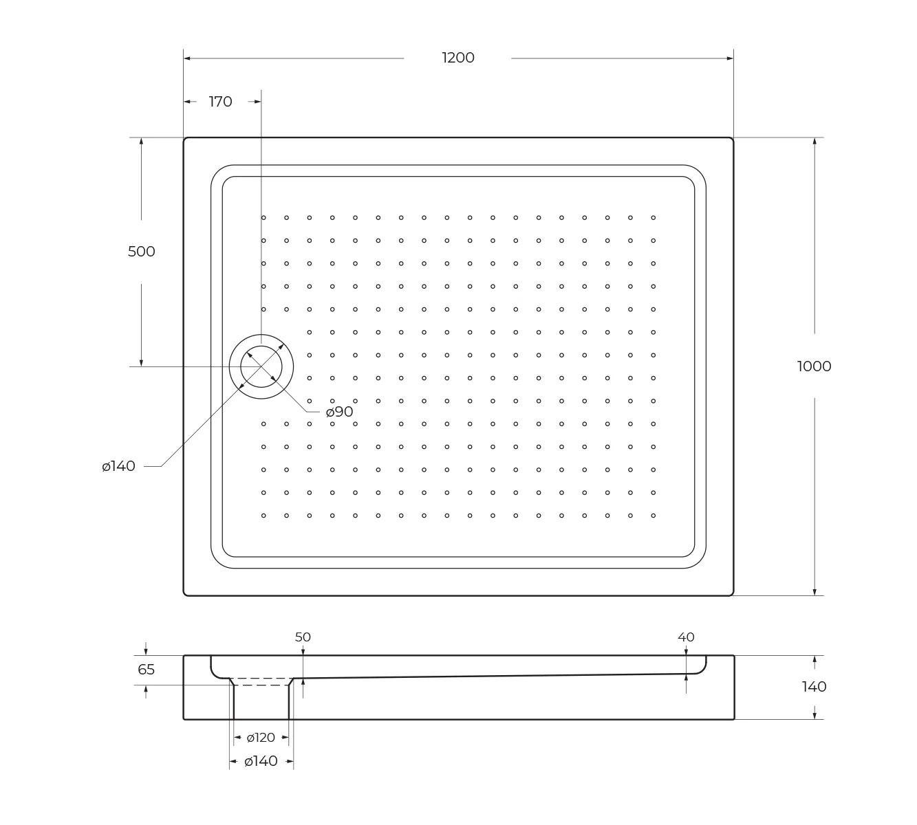 Акриловый поддон BelBagno 1200х1000 мм, белый (TRAY-BB-AH-120/100-15-W)