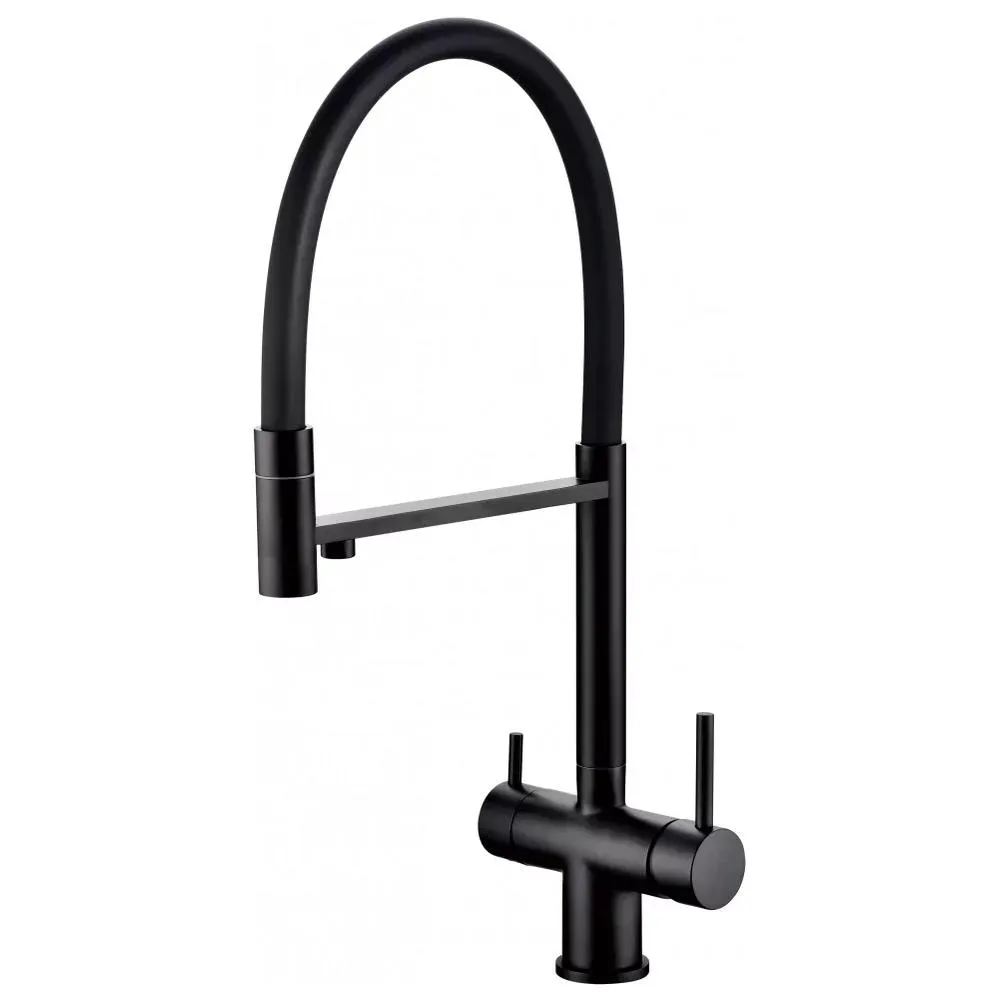 Смеситель для кухни с гибким изливом Grocenberg GB4099BL, черный