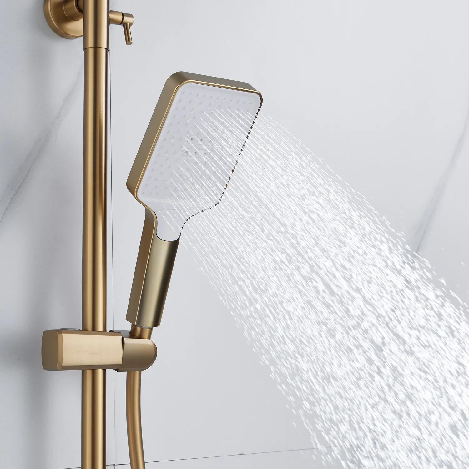 Душевая система Shevanik S4436G, золотой сатин