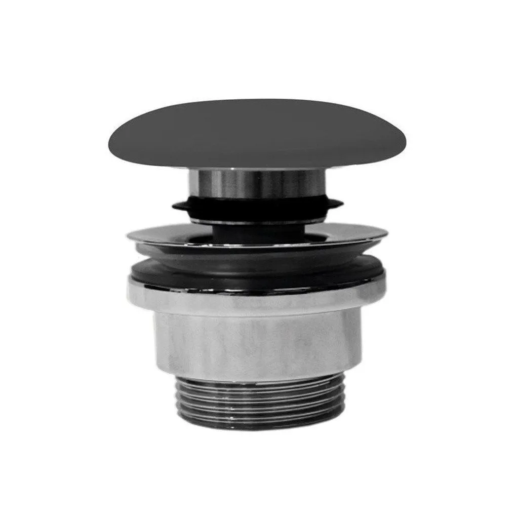 Донный клапан клик-клак GSI Spares для раковин/биде с переливом, черный матовый Ardesia (PCS26)