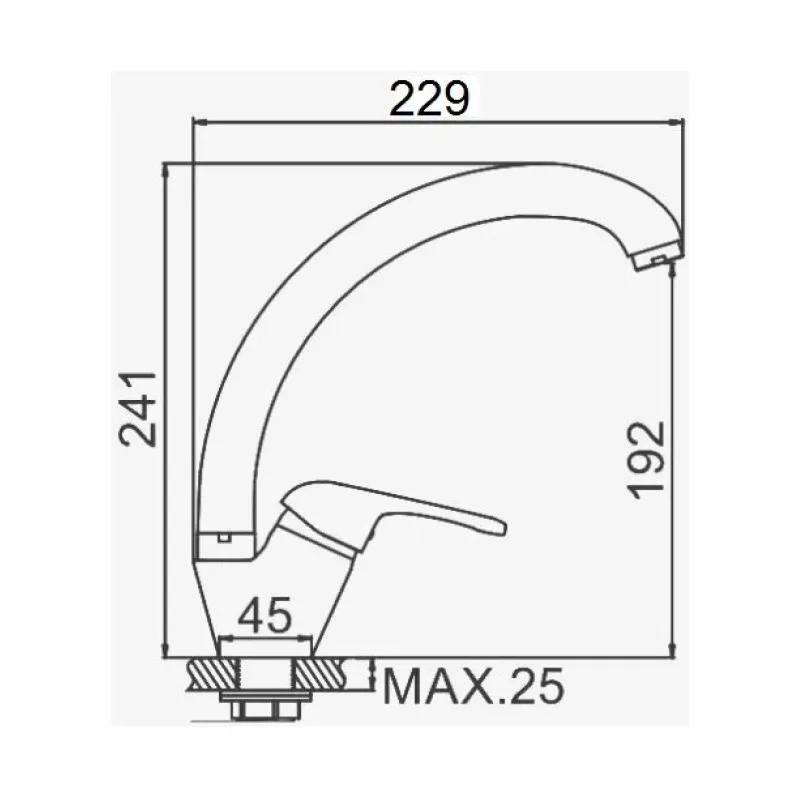 Смеситель для кухни D-Lin D150411-K, песочный