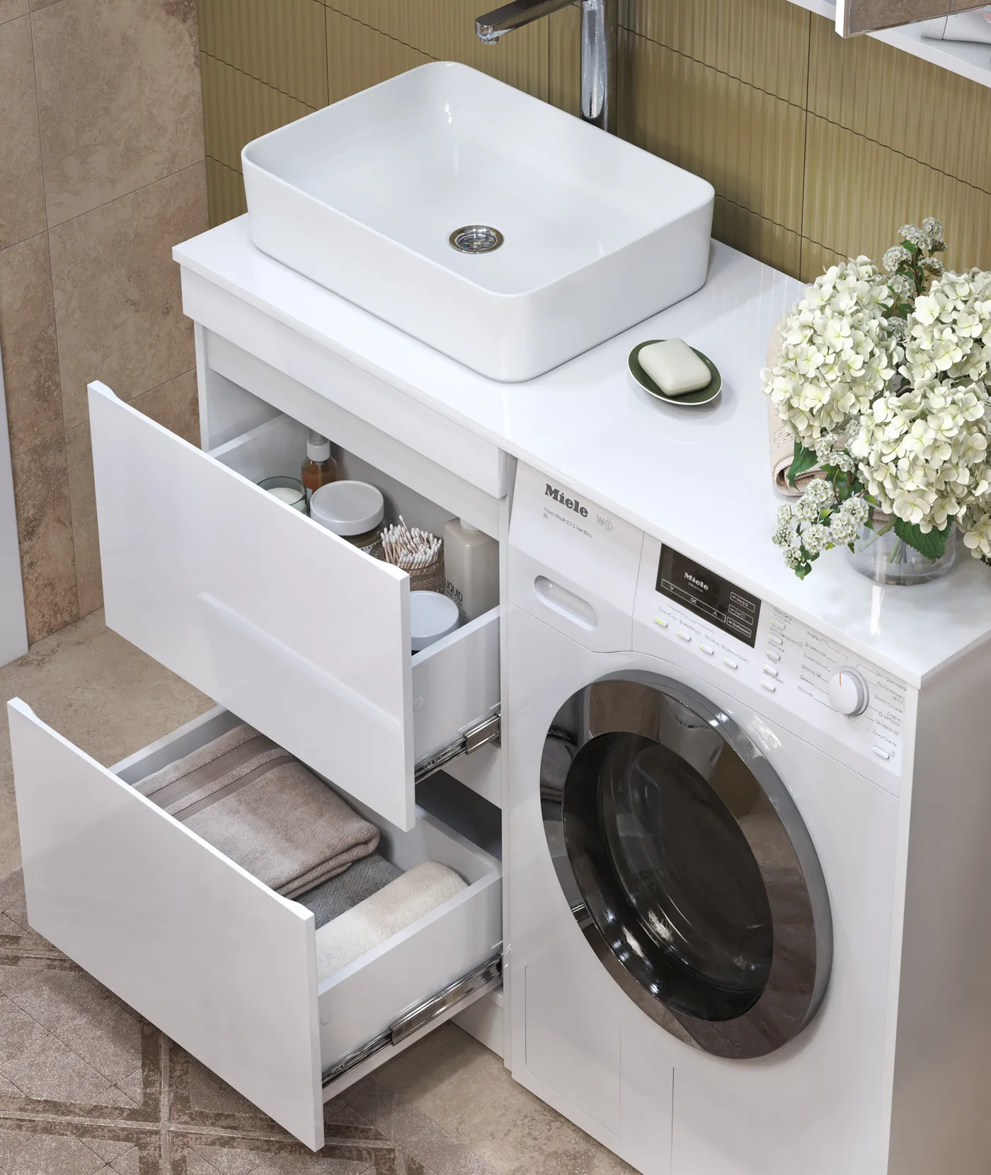 Комплект тумбы со столешницей VIGO Urban tn.URB.40.2Y+st.URB.100, 100 см