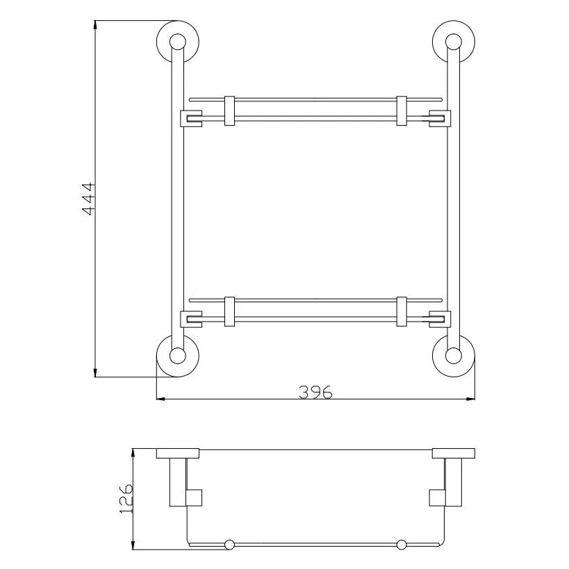Полка стеклянная Rav Slezak COLORADO COA0802, хром