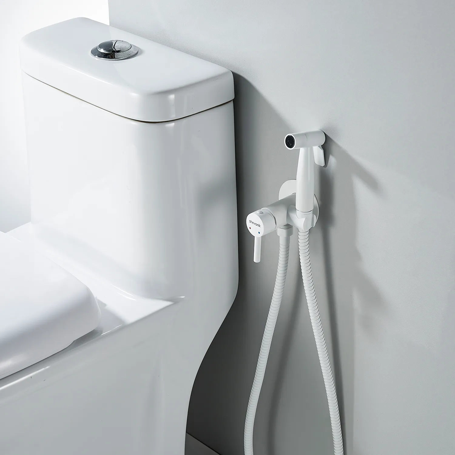 Гигиенический душ со смесителем Shevanik S147C, белый