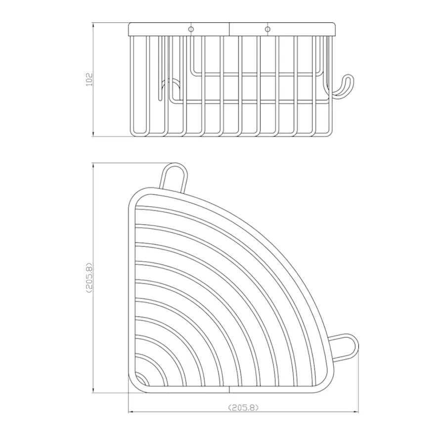 Полка металлическая Rav Slezak  COLORADO COA0801ZK, золото брашированное