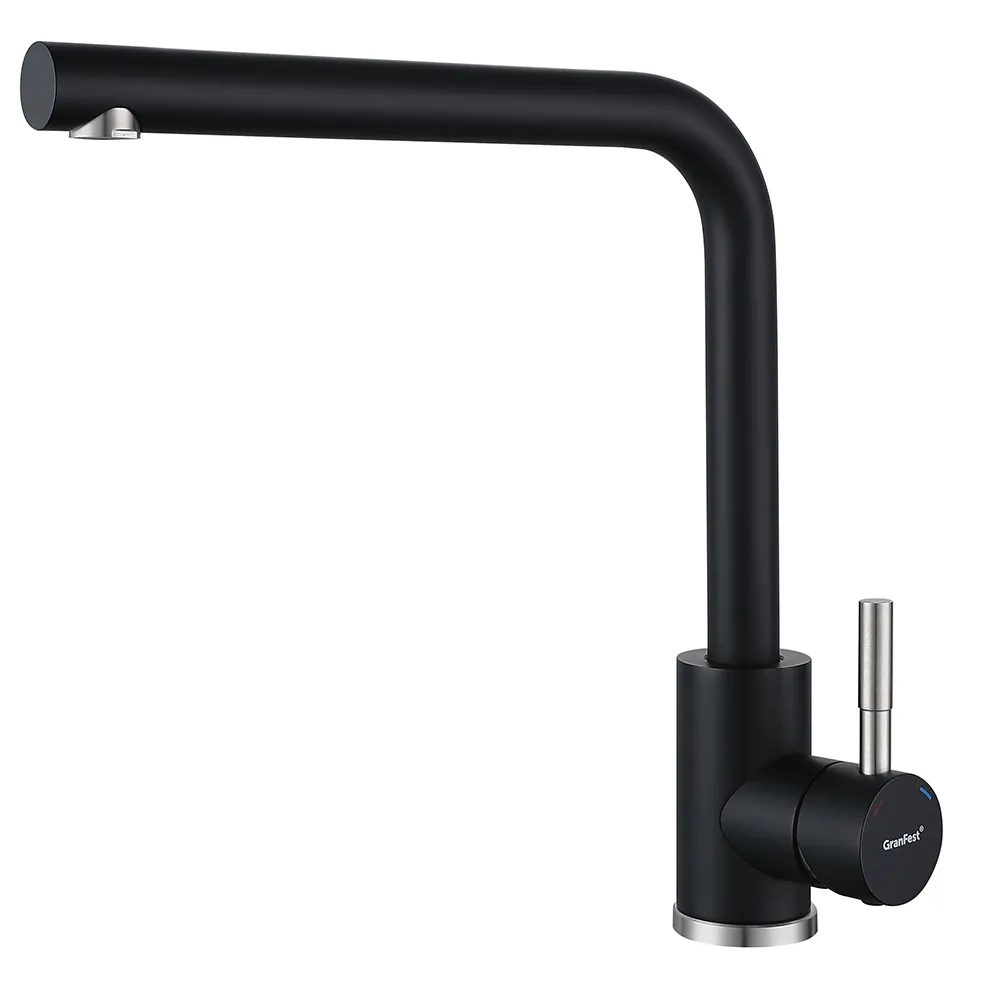 Смеситель для кухни GranFest Z-5411, черный