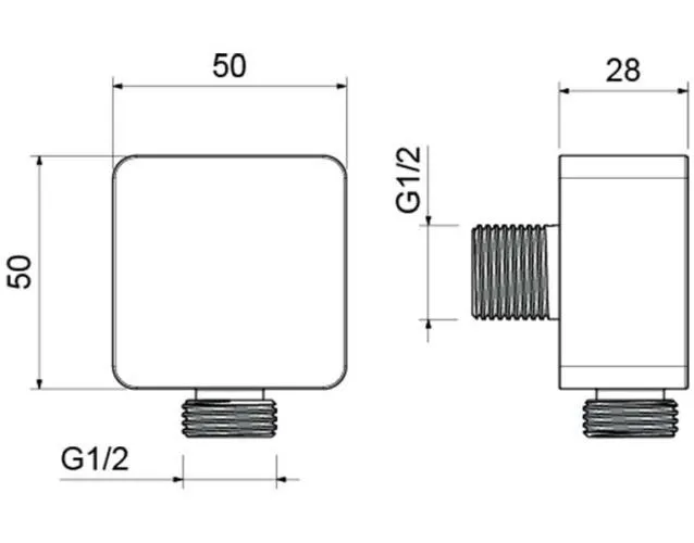 Шланговое подсоединение AQUATEK, матовый черный AQ2459MB