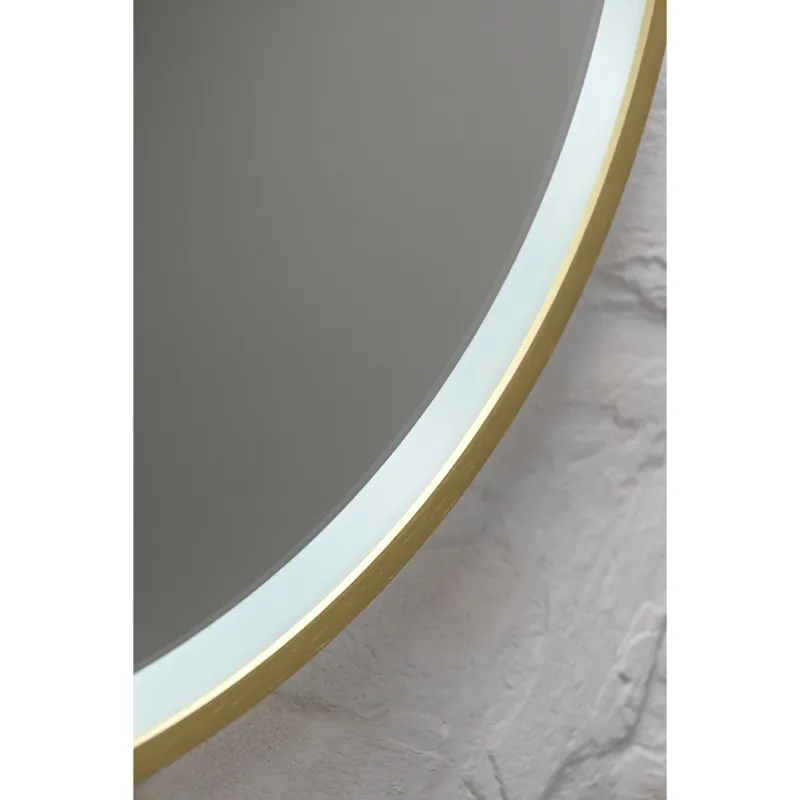 Зеркало Silver Mirrors Делуна/Deluna D800 2.2 (TX ,алюм. профиль, цвет золото, подогрев, сенсорный выключатель)