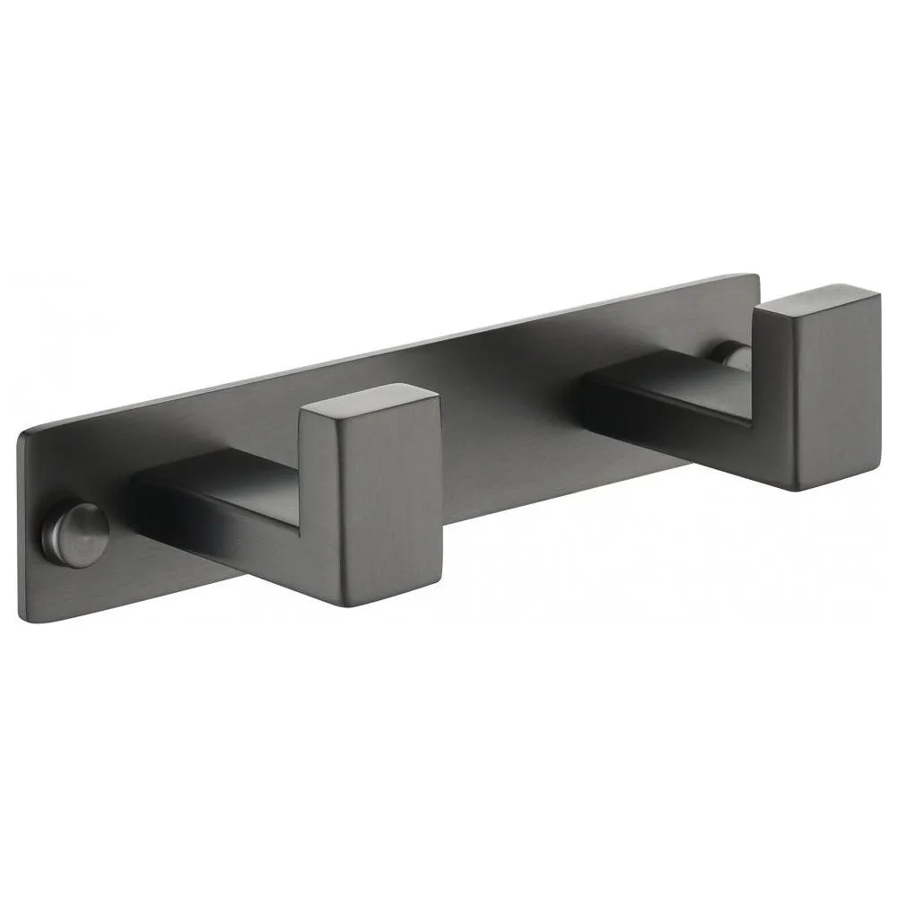 Планка с 2 крючками Grocenberg AC0012BG, графит