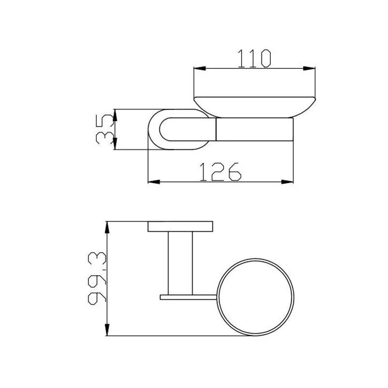 Мыльница Rav Slezak YUKON YUA0300CB, хром/белый
