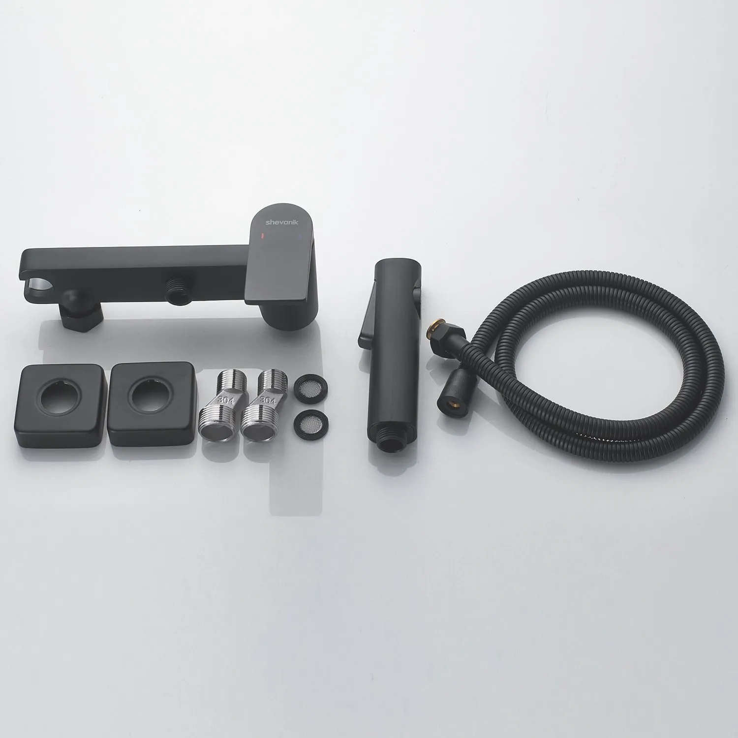 Гигиенический душ со смесителем Shevanik S4105H-1, черный