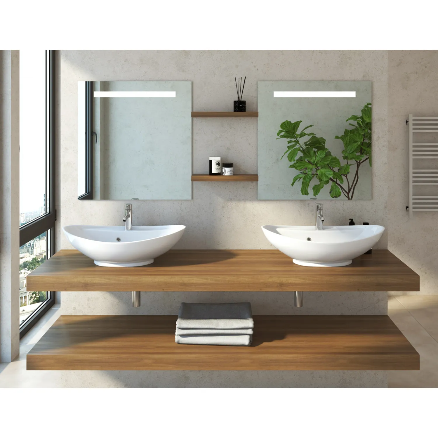 Раковина накладная на столешницу MIXLINE "Гамма-60*39" ш*г овал, с отв. под смеситель  (Kirovit) (540874)